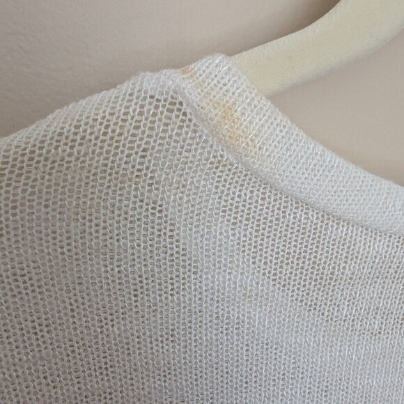 Blush 'we ain't no ganstas' cat sheer lightweight long sleeve top Medium - Picture 9 of 10